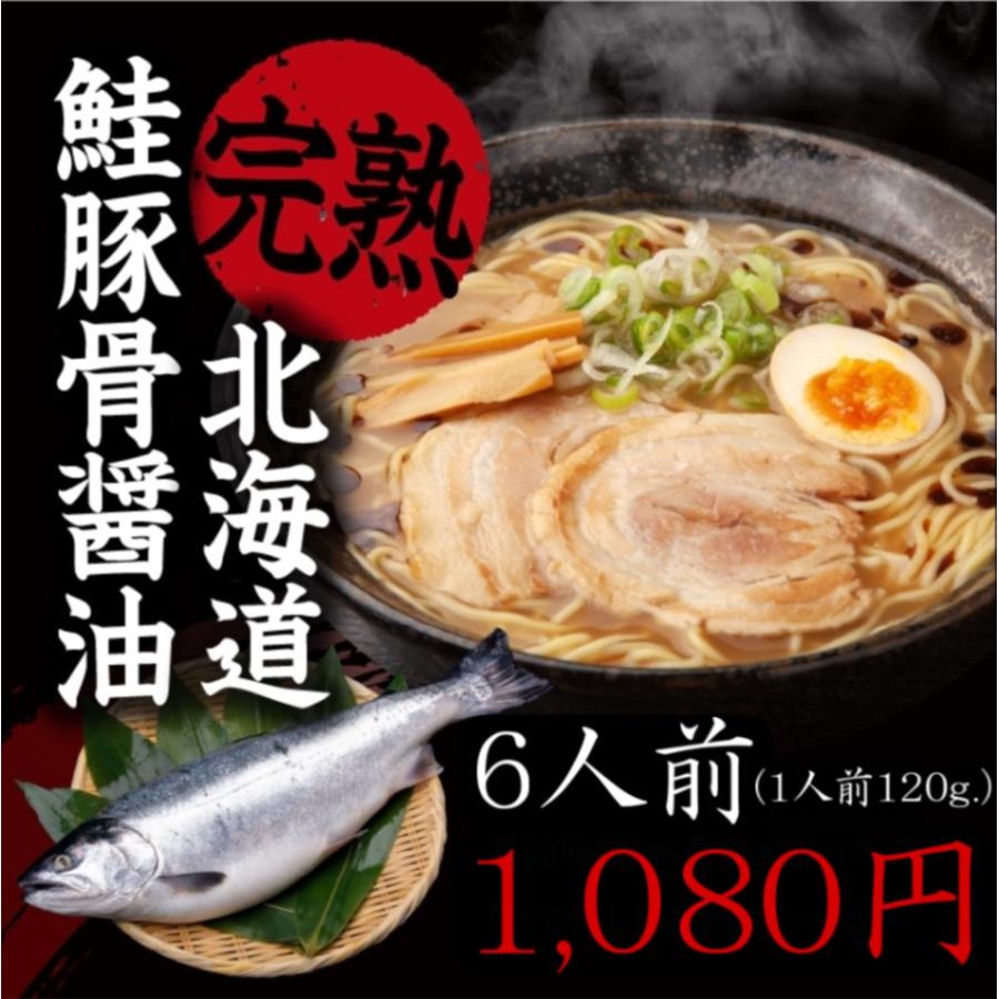 北海道 鮭豚骨醤油ラーメン（1人前120g）６食 さっぽろらーめん