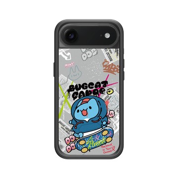 iPhone Air Mod NX -邊框背蓋組合 (相機按鈕) 黑 - 貓貓蟲咖波 Bugcat Capoo - 街頭塗鴉