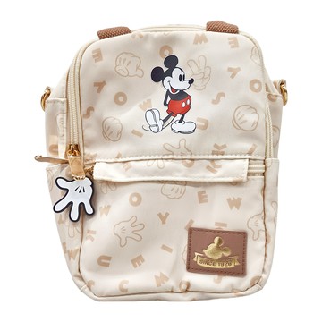 MICKEY MOUSE 米奇 復古米奇 兩用後背包 - 米色 100%聚酯纖維  22 × 16 × 9cm