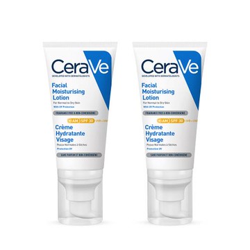 CeraVe適樂膚 溫和清爽保濕防曬乳SPF30 52ml(二入組)