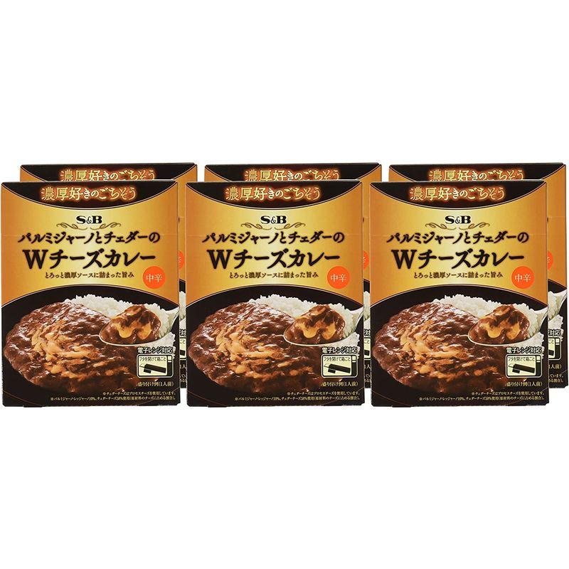 SB 濃厚好きのごちそう パルミジャーノとチェダーのWチーズカレー 中辛 150g×6個