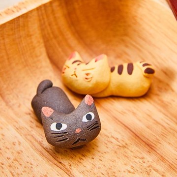 日本進口美濃燒陶瓷日式家用廚房餐具創意可愛卡通擺件筷架筷枕