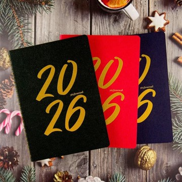 綠的事務conifer 2026年 復刻經典 活頁橫式週誌 25K-黑/藍/紅