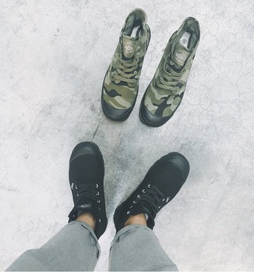 【JP.美日韓】 簡約 迷彩 高統 靴子　迷彩登山鞋  迷彩鞋 迷彩控  厚底 增高