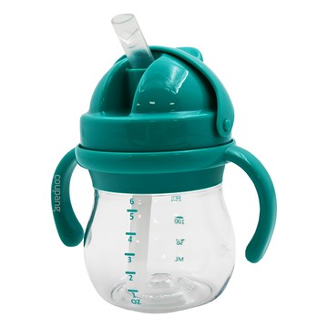 OXO tot 寶寶握吸管杯  靚藍綠  150ml  1個
