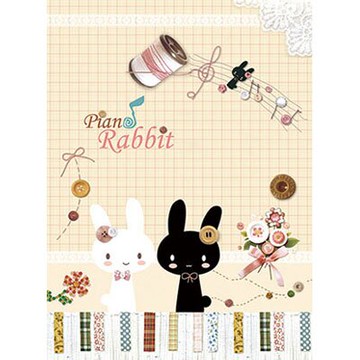 美加美 RABBIT 16K 平裝筆記 針線 10本/包 AF1033