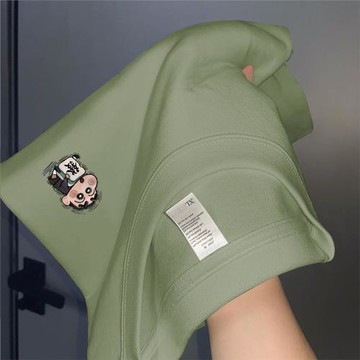 海外訂單尾貨~剪標撤回蠟筆小新印花純棉短袖T恤男女寬松情侶上衣