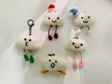 雲朵寶寶 - 羊毛氈雲吊飾