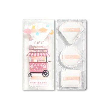 蓬蓬棉花糖氣墊粉撲(三入)