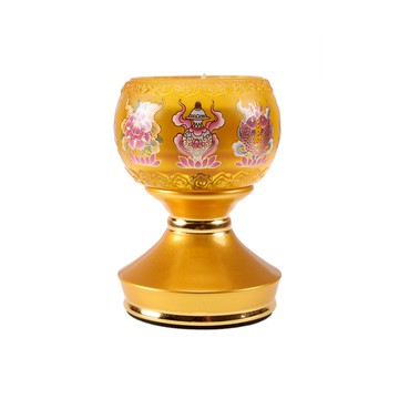 八吉祥酥油燈座