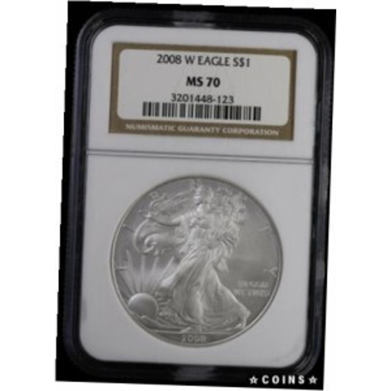 アンティークコイン 2008 W Burnished American Silver Eagle NGC MS