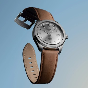 TISSOT 天梭錶 PRC 100系列 Solar太陽能腕錶 男錶 手錶-T1514221603100/39mm 棕色