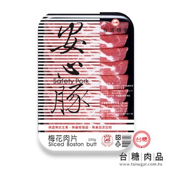 台糖安心豚 梅花肉片(200g/盒)