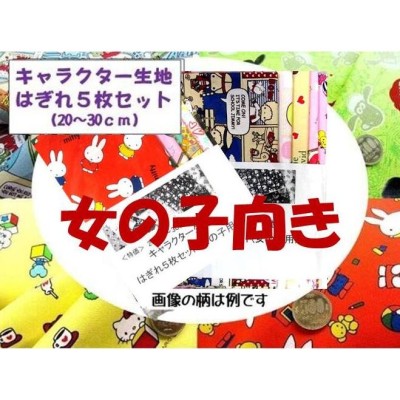 キャラクター 生地 詰め合わせ はぎれ ハギレ 20センチ~30センチの5枚セット 女の子向き（ 20-30 ） 福袋 hagire20-30 |  LINEショッピング