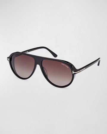 Men's Marcus T-Logo Oval Sunglasses