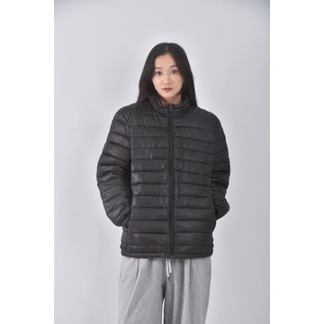 (M) 質感羽絨棉黑色外套二手衣