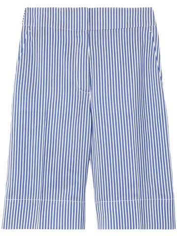 Burberry - striped silk shorts - women - Silk - 8 - Blue