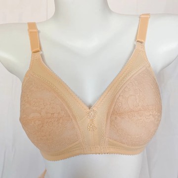 茉娜精緻手工內衣-台灣製造-No.8808/銀髮族內衣/阿嬤內衣/無鋼圈內衣/薄杯內衣/傳統內衣/全罩內衣/B罩杯/膚色