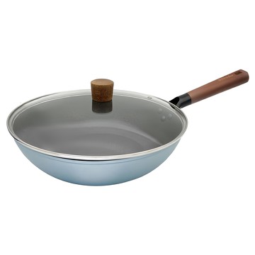 Kiyodo 美佳石 不沾炒鍋附蓋 30cm  1組