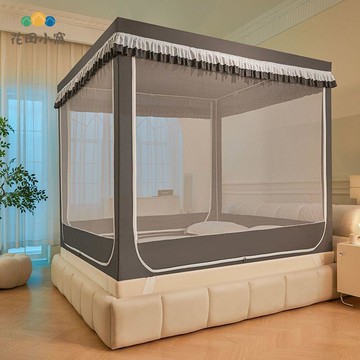 免運 蚊帳 睡簾 加厚遮光 新款韓式遮光床簾一體式坐床蚊帳 兒童防摔家用全封閉全底床幔回底 可開發票 全館八折 工廠現貨直銷 新品特價 h1097