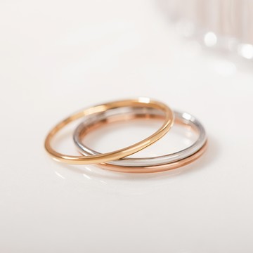 [鈦鋼]MARIGOLD西德鋼戒指三件組【KMD674】-拼色