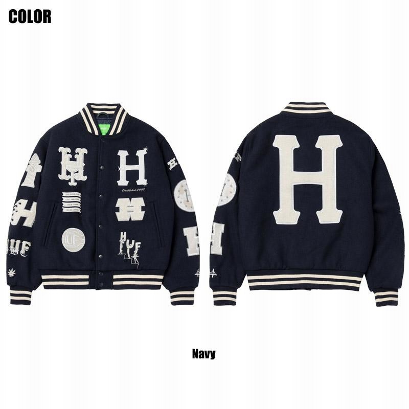 ハフ HUF 20 YEAR CLASSIC H VARSITY JACKET バーシティージャケット スタジャン アウター/男性用/メンズ [BB]  | LINEブランドカタログ