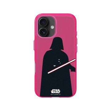 iPhone 16 Clear 粉漾桃 - 迪士尼-星際大戰 Star Wars - 黑武士-剪紙系列
