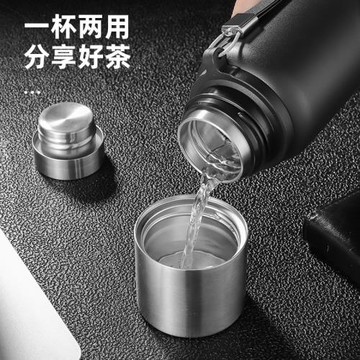富光全鋼保溫杯男316不銹鋼茶水分離泡茶水杯子大號容量便攜水壺