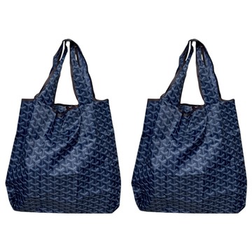 厚實環保購物袋 Y字 210D加密牛津布  深藍色  2個  40 x 38cm