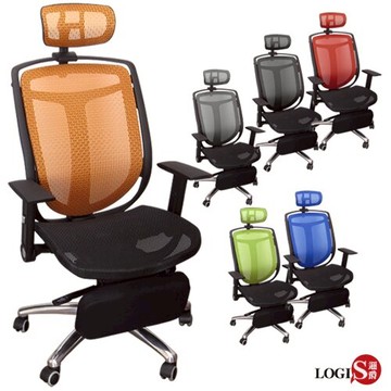 全網椅/電腦椅/辦公椅/主管椅 神盾坐臥兩用專利可調載重工學全網椅【LOGIS邏爵】【DIY-H98Z】