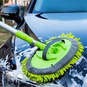 伸縮可拆卸雪尼爾洗車拖把 洗車長刷 長柄洗車刷 長柄清潔刷 洗車工具 洗車神器 洗車頂【CN0100】普特汽車精品