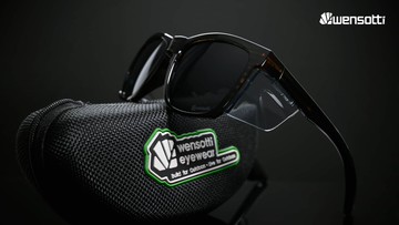 +《Wensotti 威騰運動太陽眼鏡》安全運動功能鏡/流行時尚/偏光系列 wi6967C-PL-S37 綠茶紋&銀&黑