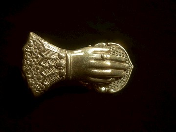 【老時光 OLD-TIME】早期歐洲老件手形紙鎮文件夾(大款)