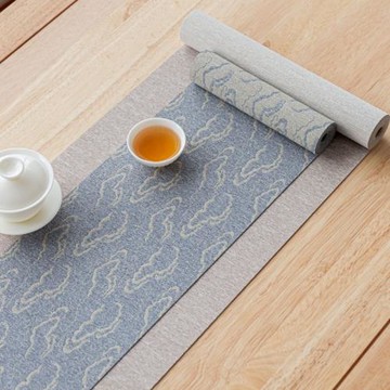 日式防水纖維茶席麻布桌旗桌墊茶藝茶布藝茶墊禪意茶盤墊茶具配件