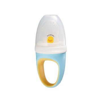 PiYOPiYO 黃色小鴨 副食品咬咬棒 適用四個月以上 人體工學設計 利於抓握、啃咬  藍色  1個