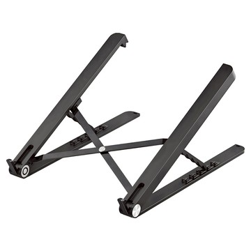 ANTIAN Macbook 折疊便攜式散熱筆電支架/筆記本電腦桌面增高架/可升降穩固支撐墊高架 17吋以下通用  1個  黑色