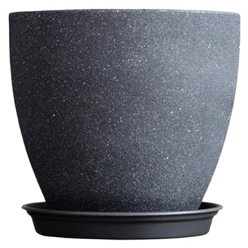 仿水泥盆 加厚樹脂盆栽培容器 耐曬耐操 不易變形 硬挺  13吋(32.5 x 30cm)  深灰  1個
