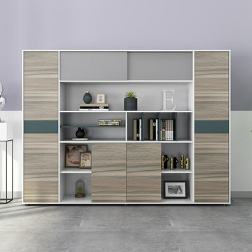 ??快速出貨 可開發票 現代簡約文件柜木質背景書柜辦公室柜子檔案柜資料儲物柜LT-S0124