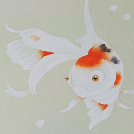 高級色紙「金魚」美法（色紙絵）