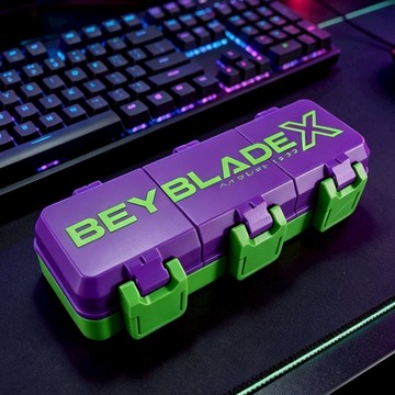 免運速達💞戰鬥陀螺收納箱Beyblade X戰鬥陀螺x 陀螺收納盒 專用對戰盒 陀螺展示盒 3V3對戰盒 電競賽博朋克風
