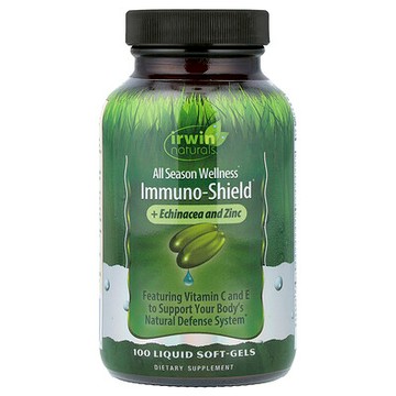 Irwin Naturals, Immuno-Shield，全季節健康，100 粒液體軟膠囊