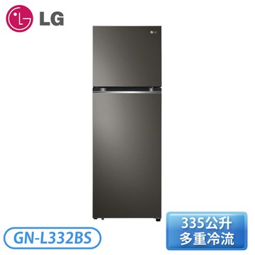 ［LG 樂金］335公升 智慧變頻雙門冰箱 星夜黑 GN-L332BS