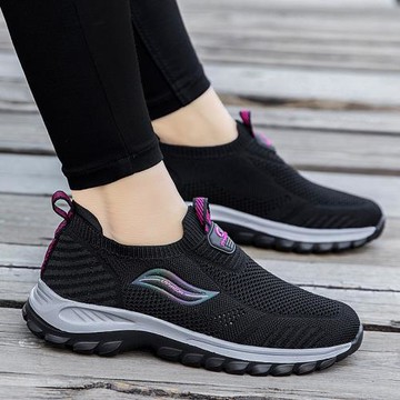 老年人鞋女春夏款閏月媽媽鞋運動鞋奶奶軟底40-50-60-70歲母親鞋