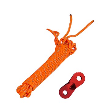 FAmILyLIFE 生活 5.5mm加粗防滑雙反光營繩 雙頭 附調節片 8條  7m  亮麗橘