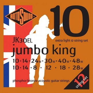 英國ROTOSOUND JK30EL (10-48) 磷青銅 12弦 木吉他弦 旋弦公司貨【小叮噹的店】