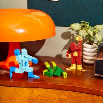 Cubebot Cryptoids 酷比獸【限定小型】木製變形積木機器人 交換禮物 益智設計玩具 療癒小物推薦 大腳怪