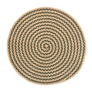 繩編地毯150x150 米綠