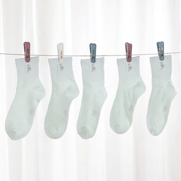 40個裝防風夾晾衣夾內衣襪子塑料小夾子帶收納籃多功能衣服晾曬夾