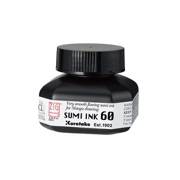 Kuretake 日本吳竹 ZIG 漫畫用墨液 碳黑色 / 瓶 CNCE103-6【APP滿額下單10%點數(單一帳號最高5000點)】1/31止