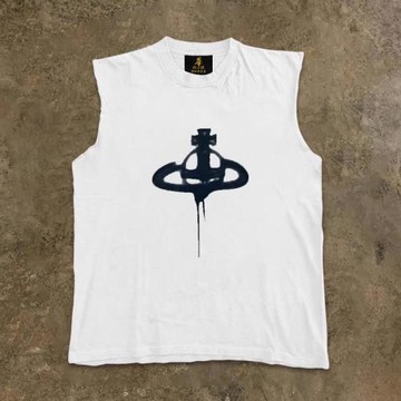 搞錢做慈善 吸風透氣純棉！oversize純色潮牌無袖背心坎肩打底衫